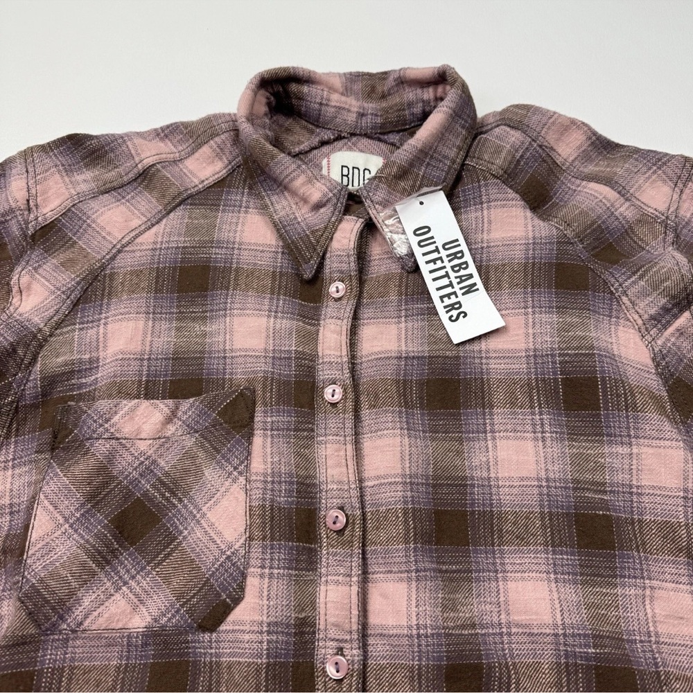 NEW! Women’s BDG Long Sleeve Flannel/Plaid Button Down Shirt Size XS W/Tags - Picture 3 of 6